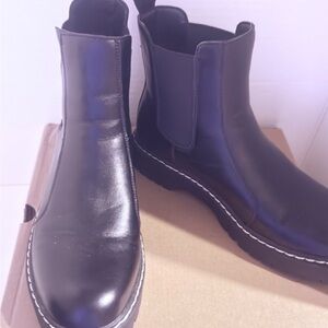 Elegant Black Leather Ankle Boots